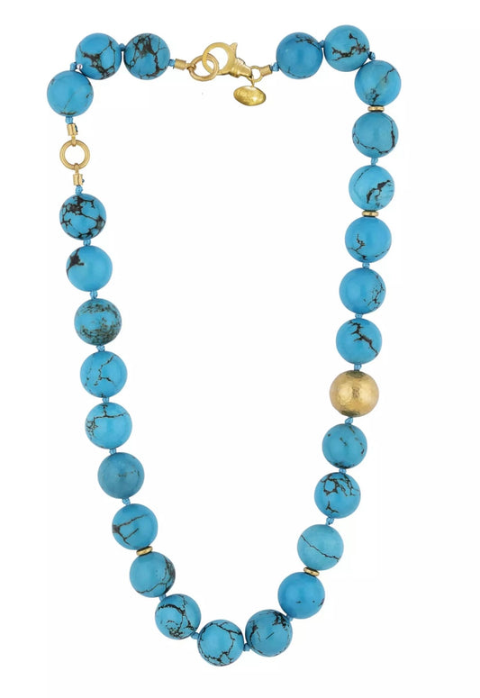 my world necklace lika behar turquoise bead necklace