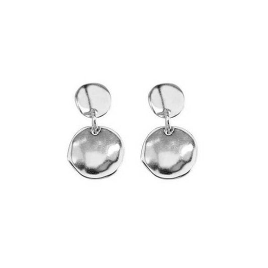 Scales Earrings - Silver Tone