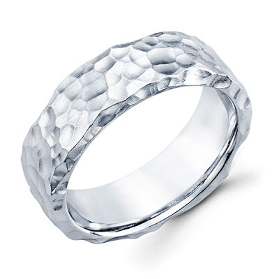 Handmade Hammered Band - 14k Gold #1951