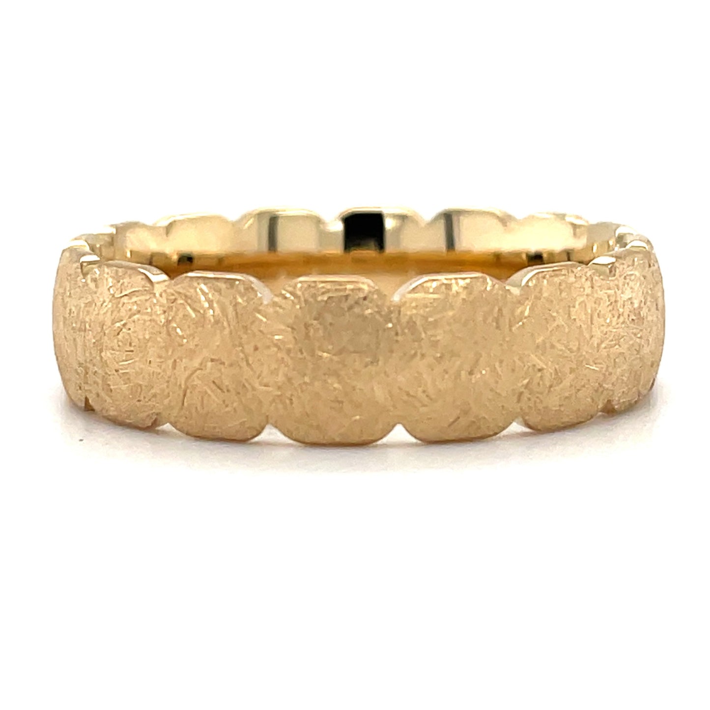 14k Yellow Gold Textured Band #MKS10