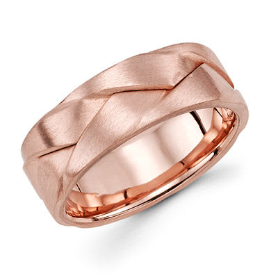 14k rose gold men's band handmade michael's jewelry cape cod jeweler provincetown