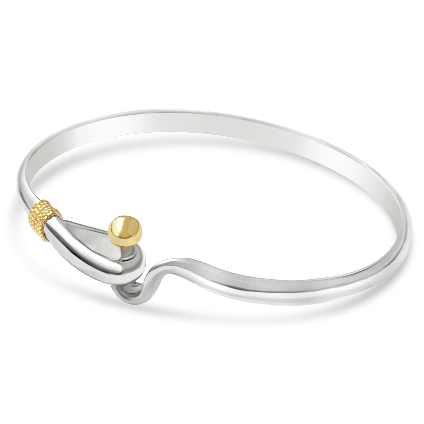 Nautical Cape Cod Hook Bracelet - Silver/Rhodium Gold