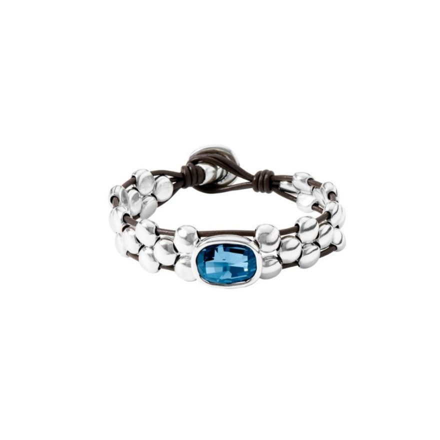 hey you bracelet unode50 made in spain leather crystal bracelet