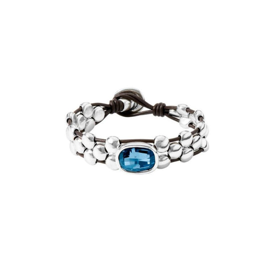 hey you bracelet unode50  made in spain leather crystal bracelet