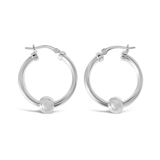 Cape cod earrings, cape cod hoop ball earrings, made on Cape cod