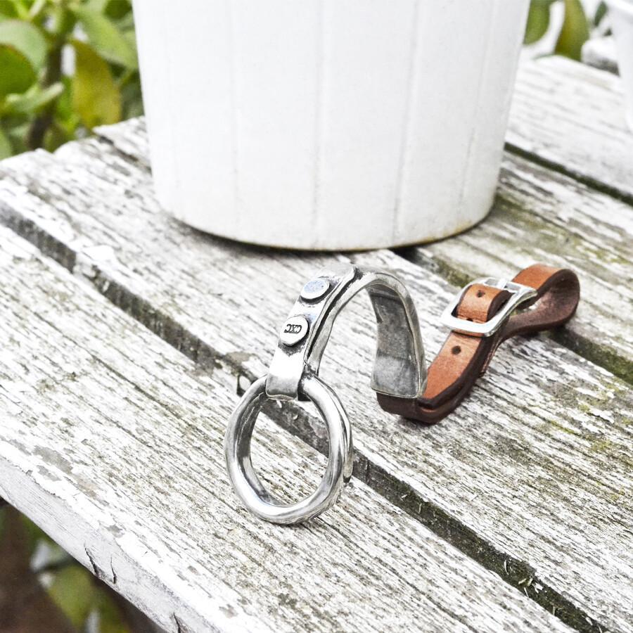 CXC B0001MCA Bracelet leather metal alloy bracelet made in spain
