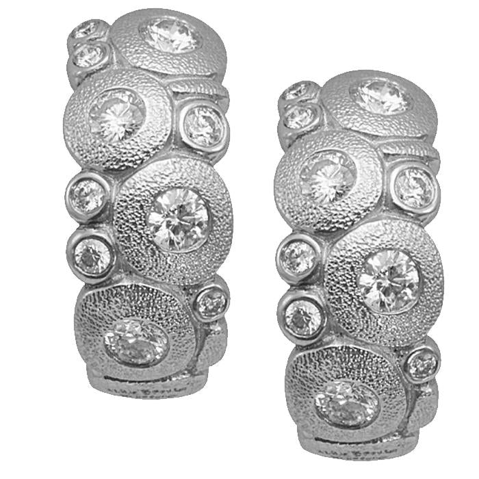 E-122 PD Alex sepkus earrings platinum diamonds