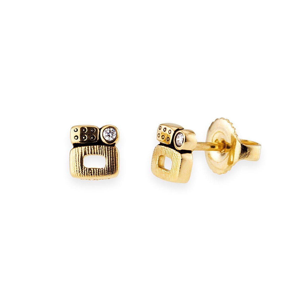 e-170 stud earrings alex sepkusAlex Sepkus Little Windows Diamond Stud Earrings E-170D
