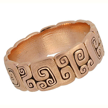 J Garden R-94 Alex Sepkus Band 18k rose gold handmade ring