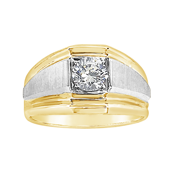 14k white and yellow gold band, gold mounting to have your diamond set, customize your band on cape cod