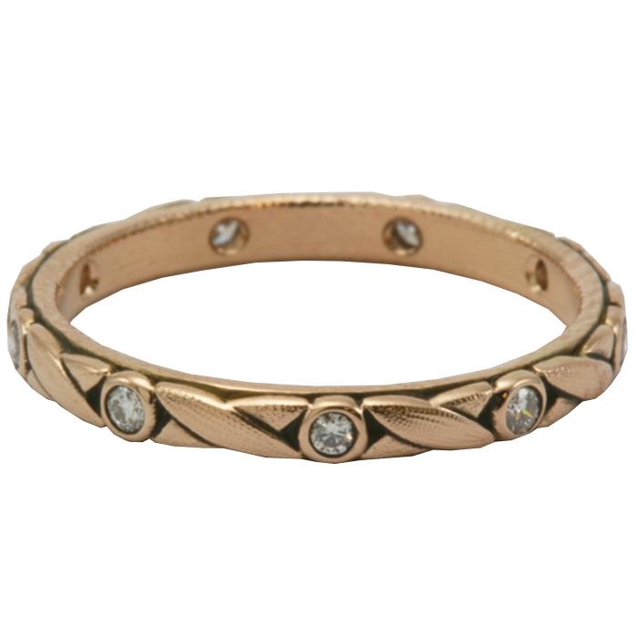 R-121R alex sepkus criss cross band rose gold