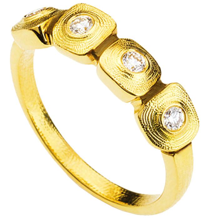 R-212D alex sepkus dancing squares band 18k yellow gold diamonds