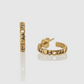 Alex Sepkus Micro Windows Hoop Earrings - E-139D, 18k yellow gold hoops with diamonds e139
