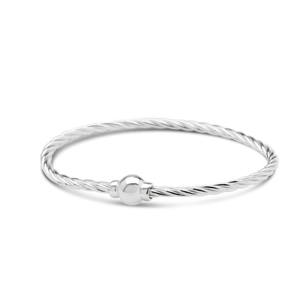 Cape Cod Fine Twist Cuff Bracelet All Sterling Silver / 7.5 (L)