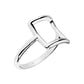 cape cod open square ring sterling silver minimalist ring