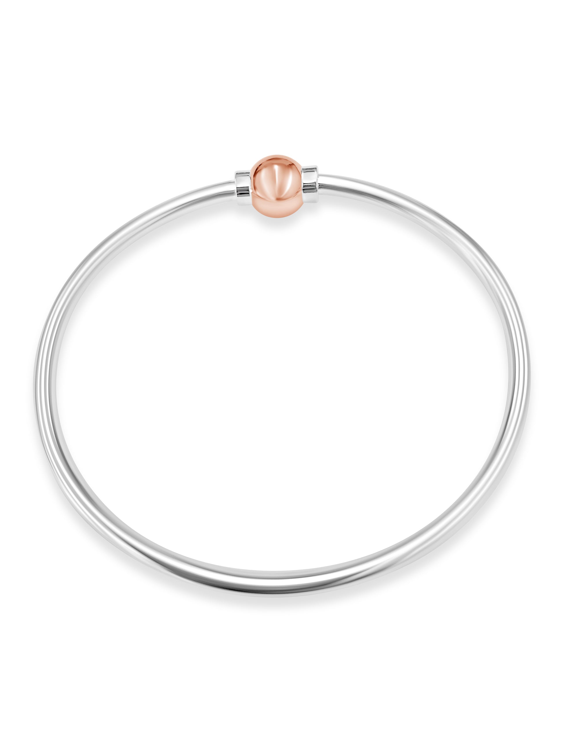 Made on Cape Cod. Beachball bracelet™ 14k rose gold silver bangle 925
