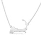 Cape Cod map sterling silver necklace, cape cod map outline 