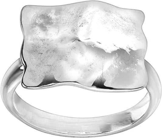 cape cod square root ring sterling silver minimalist ring