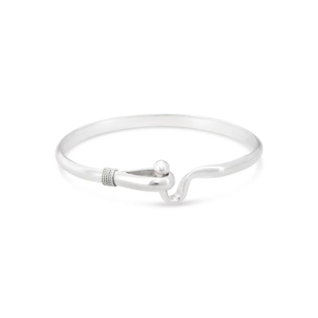 Nautical Cape Cod Hook Bracelet - Solid Silver