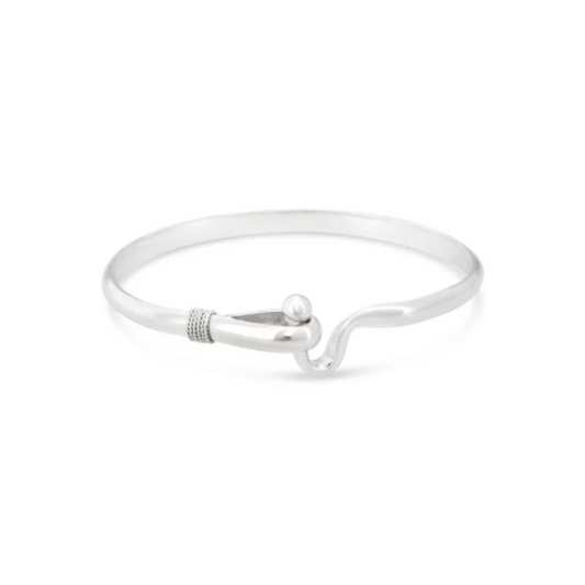 Nautical Cape Cod Hook Bracelet - Solid Silver