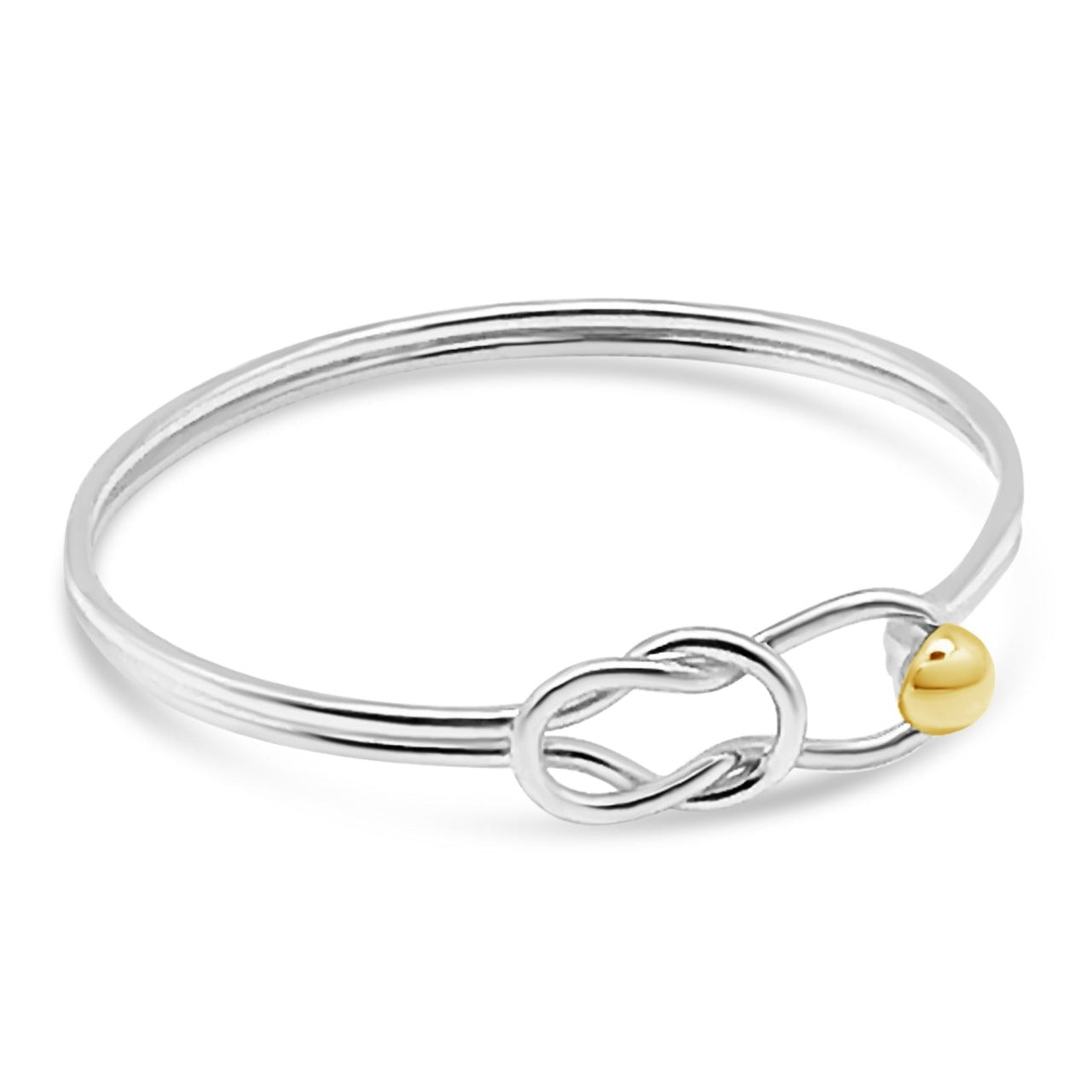Cape Cod Fisherman's Knot Bracelet - Silver/Rhodium Gold 6.5