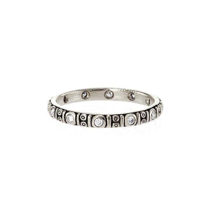 r 73 circle band alex sepkus platinum ring with diamonds