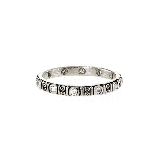 r 73 circle band alex sepkus platinum ring with diamonds