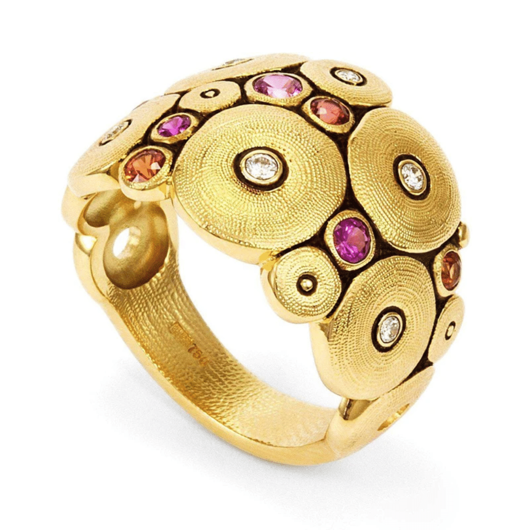 Alex Sepkus Orchard Ring - R-111S Orange/Pink Sapphire Mix