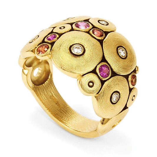 Alex Sepkus Orchard Ring - R-111S Orange/Pink Sapphire Mix