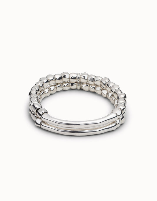 tandem bracelet unode50 silver tone