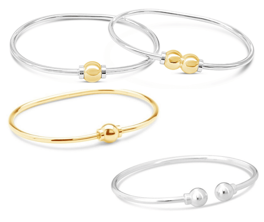 made on cape cod. Beachball bracelet collection made of 925 sterling silver and 14k yellow gold. The sizing guide for Beachball Bracelets and cuffs