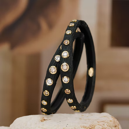 sarah graham pebble bold diamond hinged hoop earrings 