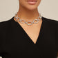 UNOde50 The One silver tone necklace on a model