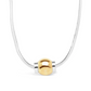 Made on Cape Cod. Beachball Necklace made of 14k gold with a 925 sterling silver chain