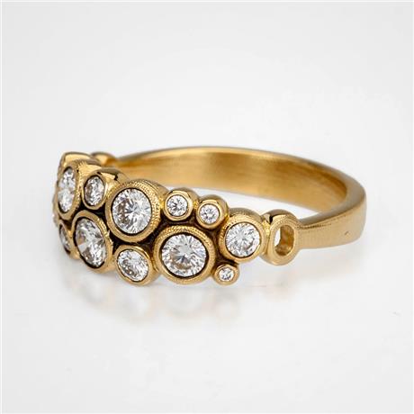r113d alex sepkus dome ring 18k yellow gold with diamonds