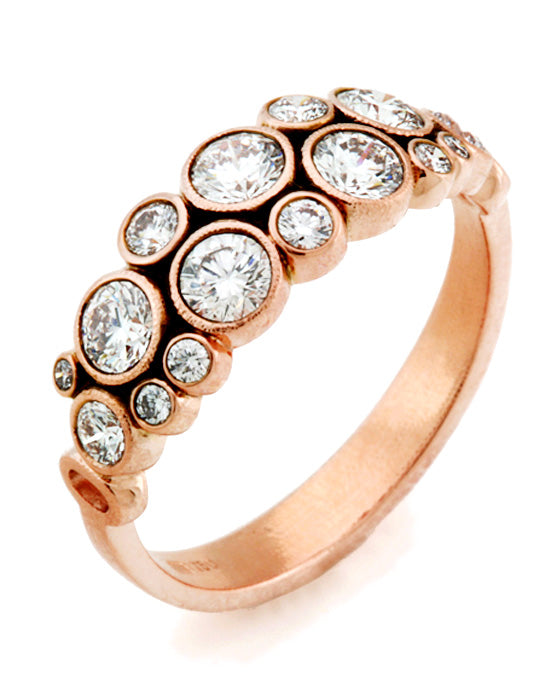 18k rose gold diamond dome ring by alex sepkus