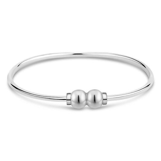 made on cape cod. beachball bracelet™  with 2 balls 925 sterling silver made on cape cod 