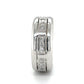 14k White Gold Band With Diamonds #6521
