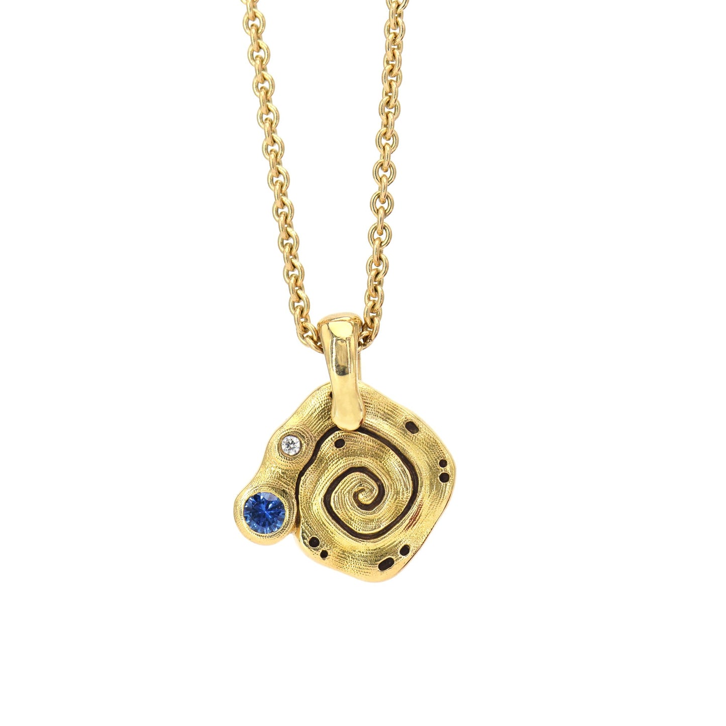 M-106S Flora Necklace Alex Sepkus Sapphire 18k Yellow Gold Necklace