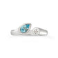 blue ice sterling silver ring with blue topaz