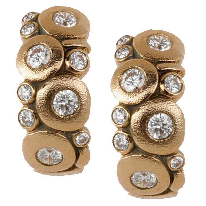 E-122 RD alex sepkus candy earrings rose gold diamonds