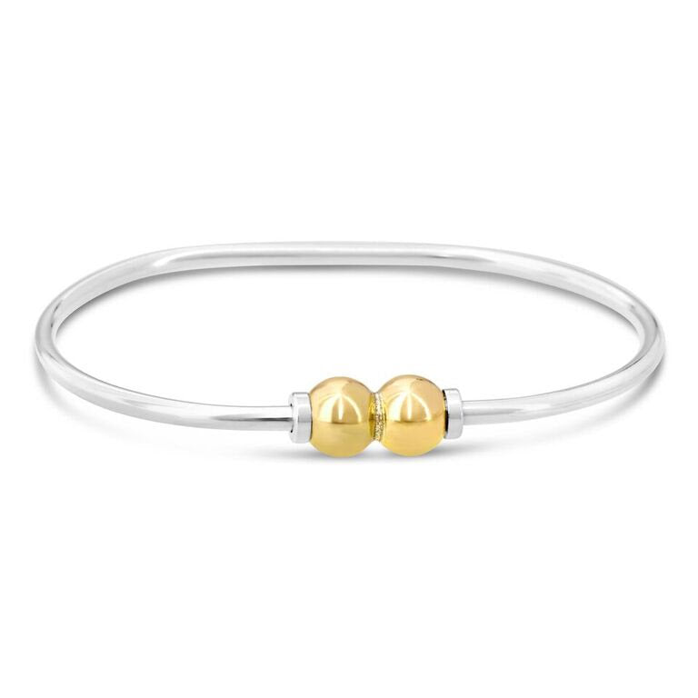 2-ball 14k gold beachball bracelet™  made on Cape Cod by Michael's Custom Jewelers