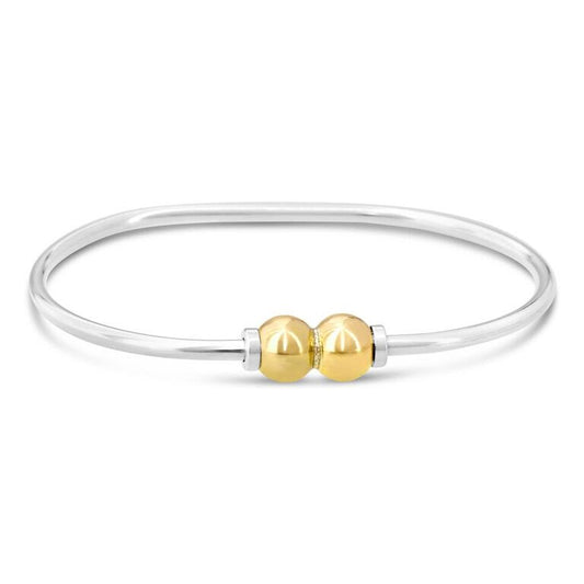 2-ball 14k gold beachball bracelet™  made on Cape Cod by Michael's Custom Jewelers