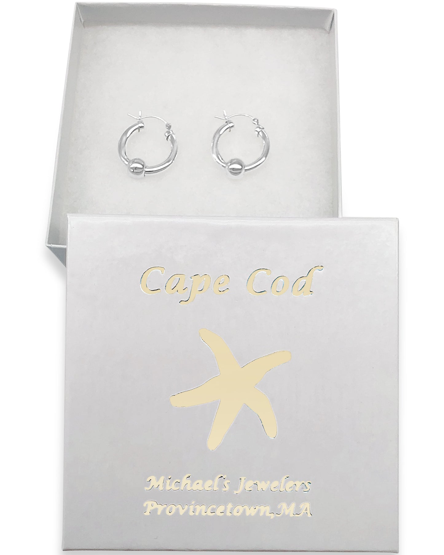 Made on Cape Cod. Beachball Earrings™ - Small, 925 Sterling Silver
