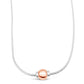 Made on Cape Cod. Beachball Necklace with a 14k rose gold beachball and 925 sterling silver chain