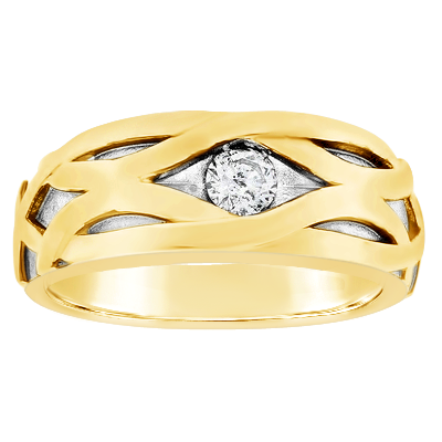 14 k white and yellow gold diamond band, unisex elegant wedding band, unique solitaire diamond band, made by michael's custom jewelers on cape cod