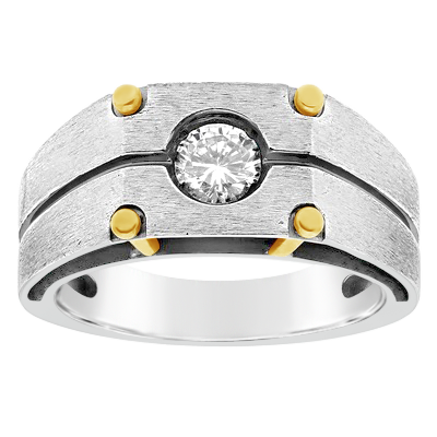 14k white gold band with a diamond, half a carat men's wedding band, unique gold band for men, made by michael's custom jewelers on cape cod