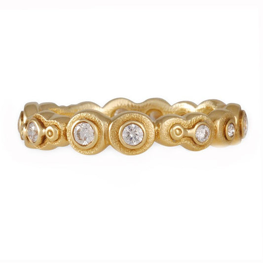 r170d alex sepkus submarine band 18k gold diamond eternity ring michael's jewelry cape cod jeweler provincetown