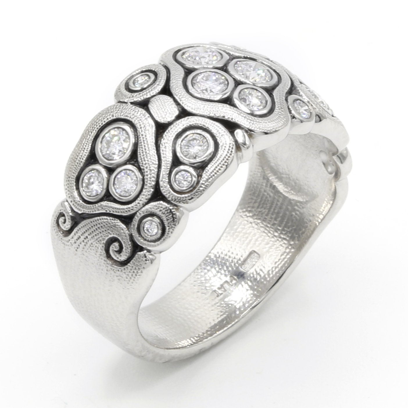 alex sepkus swirling water in platinum with diamonds r-86 design