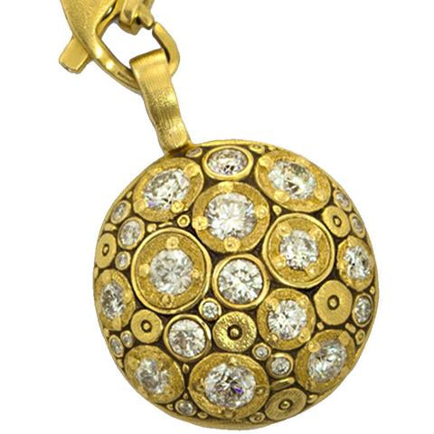 blooming hill alex sepkus pendant m-49 18k yellow gold diamond necklace